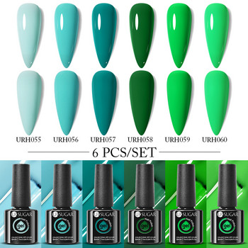 UR SUGAR 7ml Glass Bottle Nail Gel Polish Kit 6τμχ/σετ UV LED Σετ Βερνίκι Νυχιών Ημιμόνιμο Κουτί δώρου DIY