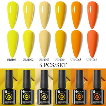 UR SUGAR 7ml Glass Bottle Nail Gel Polish Kit 6τμχ/σετ UV LED Σετ Βερνίκι Νυχιών Ημιμόνιμο Κουτί δώρου DIY