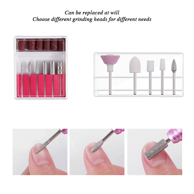 Išmanusis elektrinis nagų šlifavimo rašiklio manikiūro aparatas 3 viename grąžtas, skirtas 20000 RMP profesionaliam frezavimo pjovimo gelio pašalinimo įrankių rinkiniui
