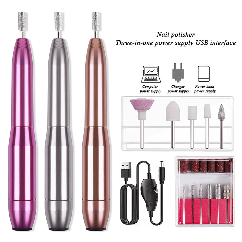 Išmanusis elektrinis nagų šlifavimo rašiklio manikiūro aparatas 3 viename grąžtas, skirtas 20000 RMP profesionaliam frezavimo pjovimo gelio pašalinimo įrankių rinkiniui