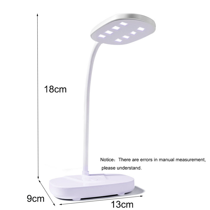 LOOTAAN 8 LED asztali körömdíszítő lámpa, hordozható USB ultraibolya zselé, fényre kötő, összecsukható, gyorsan száradó körömszárító manikűr felszerelés