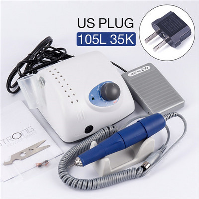 65W erős 210 105L körömfúró manikűr pedikűr gép elektromos erős körömreszelő polírozó 35000rpm Nails Art csiszoló készülék