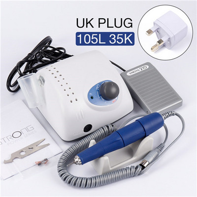 65W erős 210 105L körömfúró manikűr pedikűr gép elektromos erős körömreszelő polírozó 35000rpm Nails Art csiszoló készülék