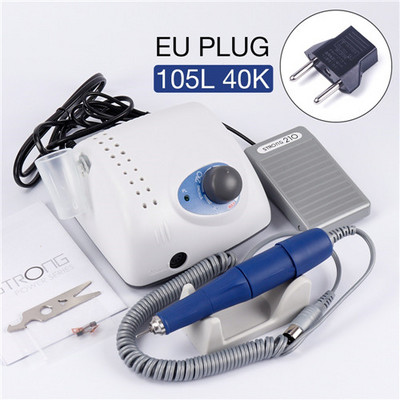 65W erős 210 105L körömfúró manikűr pedikűr gép elektromos erős körömreszelő polírozó 35000rpm Nails Art csiszoló készülék