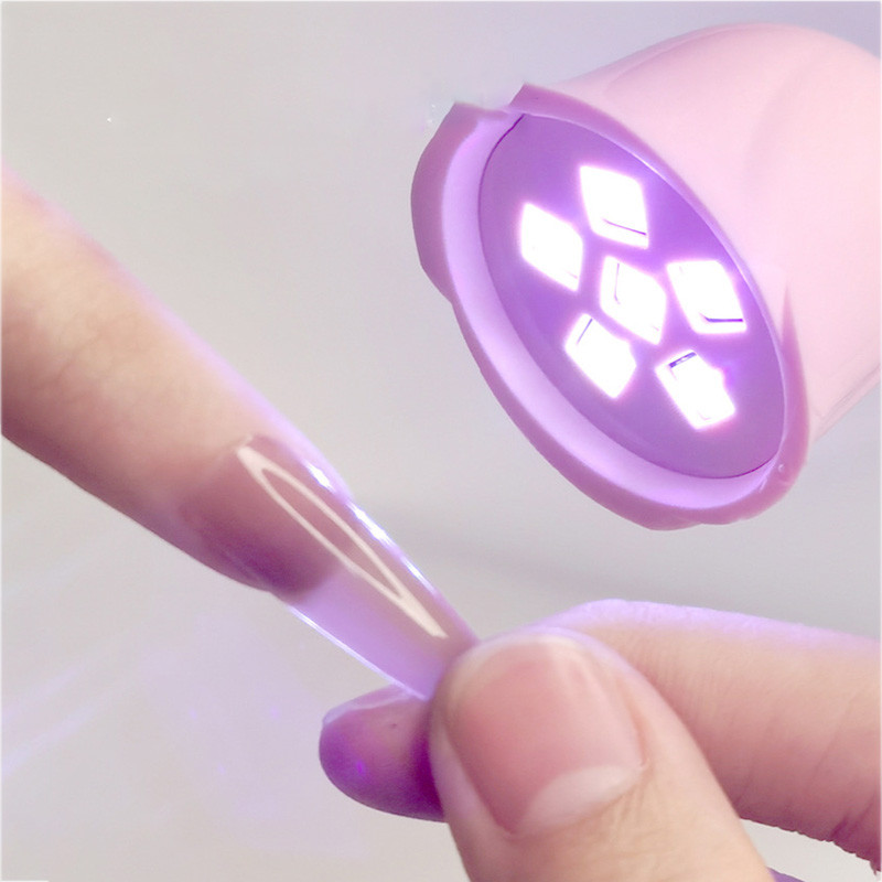 LOOTAAN 18W stolni stroj za sušenje noktiju New Pink USB punjiva Lotus Nail Art lampa Dizajn vaze Svjetlo za manikuru za sušenje vrhova nokta