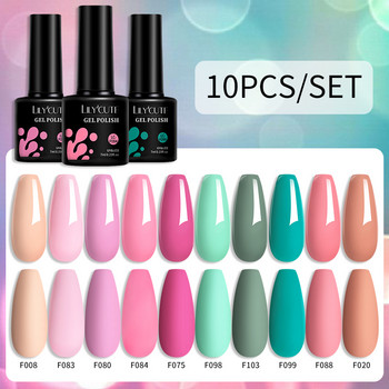 LILYCUTE 10Pcs/Σετ Gel Nail Polish Σετ 2022 Φθινοπωρινό Σετ Μανικιούρ Νυχιών Ημιμόνιμο Soak Off UV LED DIY Gel Polish 7ML