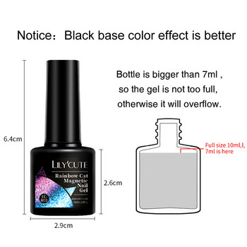 LILYCUTE 10 ΤΕΜ/ΣΕΤ Cat Magnetic Gel Nail Polish Σετ 9D Reflective Glitter Gel Semi Permanent UV Gel Soak Off Sparkling Nail Art