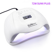 72 W-os LED körömlámpa 36 db LED-es UV lámpával manikűr géles körömszárítóhoz szárító körömlakk lámpa automatikus érzékelős manikűr eszközök