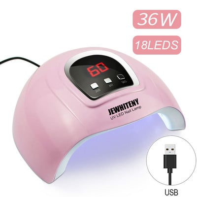 72 W-os LED körömlámpa 36 db LED-es UV lámpával manikűr géles körömszárítóhoz szárító körömlakk lámpa automatikus érzékelős manikűr eszközök