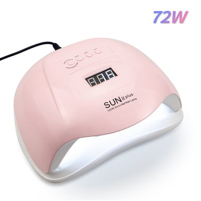 72 W-os LED körömlámpa 36 db LED-es UV lámpával manikűr géles körömszárítóhoz szárító körömlakk lámpa automatikus érzékelős manikűr eszközök
