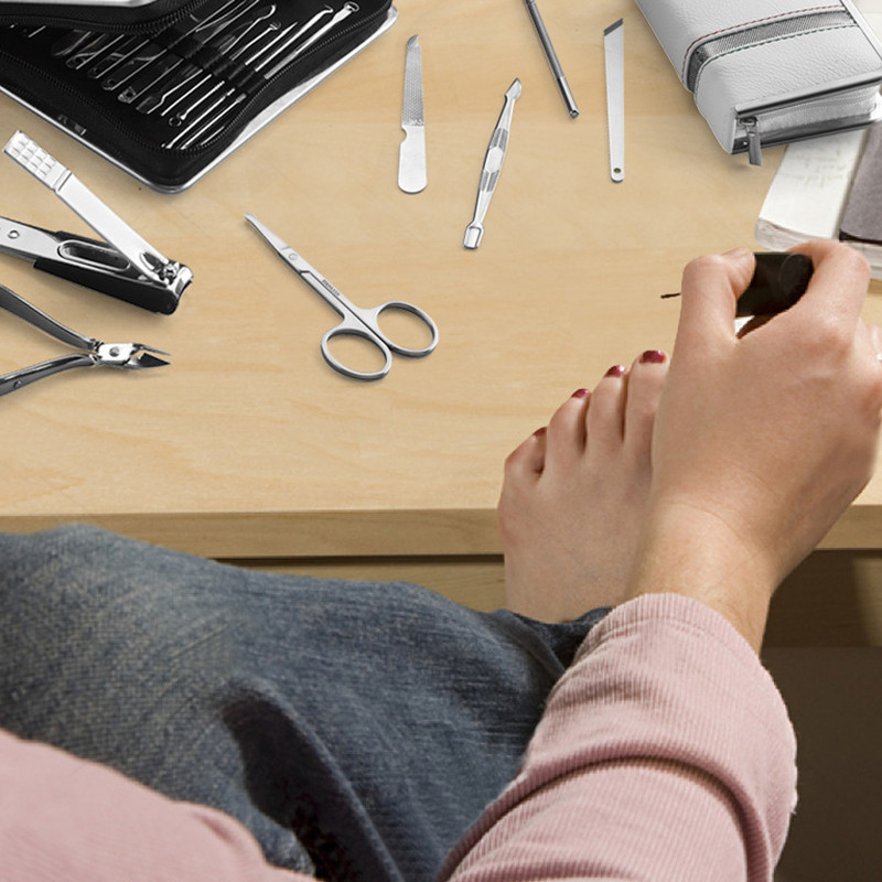 26 vnt. Profesionalus nagų kirpimo mašinėlių manikiūro rinkinys Aukštos kokybės nerūdijančio plieno nagų kirpimo žirklinių odelių žnyplių nagų įrankių rinkinys