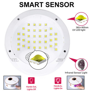 UV LED λάμπα για νύχια Επαγγελματικά στεγνωτήρια νυχιών για σκλήρυνση όλων των βερνικιών νυχιών με τζελ Εξοπλισμός σαλονιού Εργαλεία Όλα τα προμήθειες για μανικιούρ