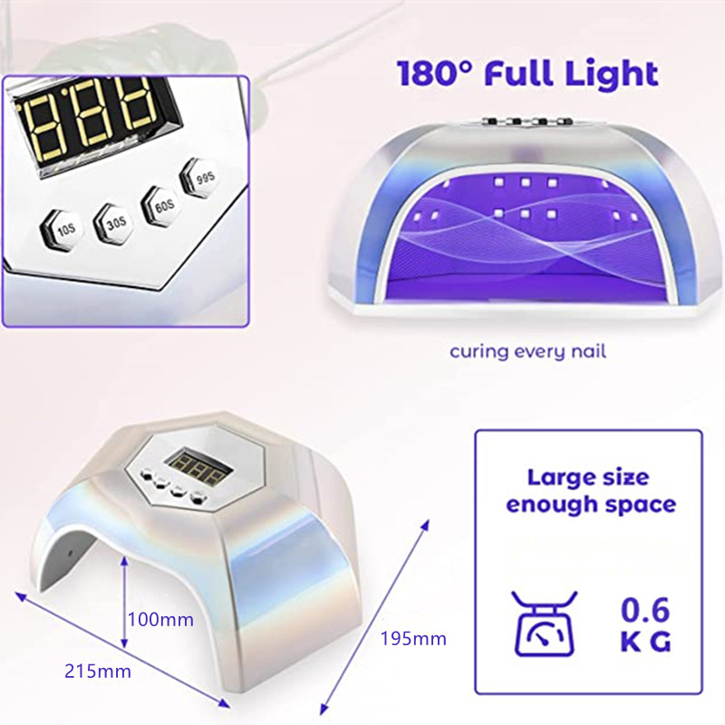 66LEDs Erőteljes körömszárító UV LED-es körömlámpa a kötő gél körömlakkhoz mozgásérzékelős manikűr pedikűr szalon eszközzel