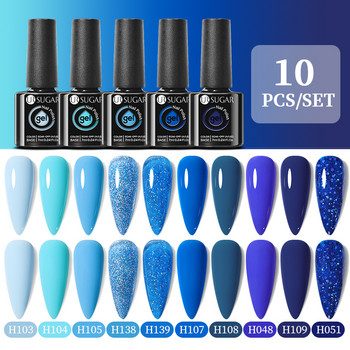 UR SUGAR 10τμχ/σετ Color Gel Βερνίκι νυχιών Σετ Φθινόπωρο Χειμώνας 140 Χρώματα Ημιμόνιμο UV Led Gel Vernish Soak Off Nail Lacquers