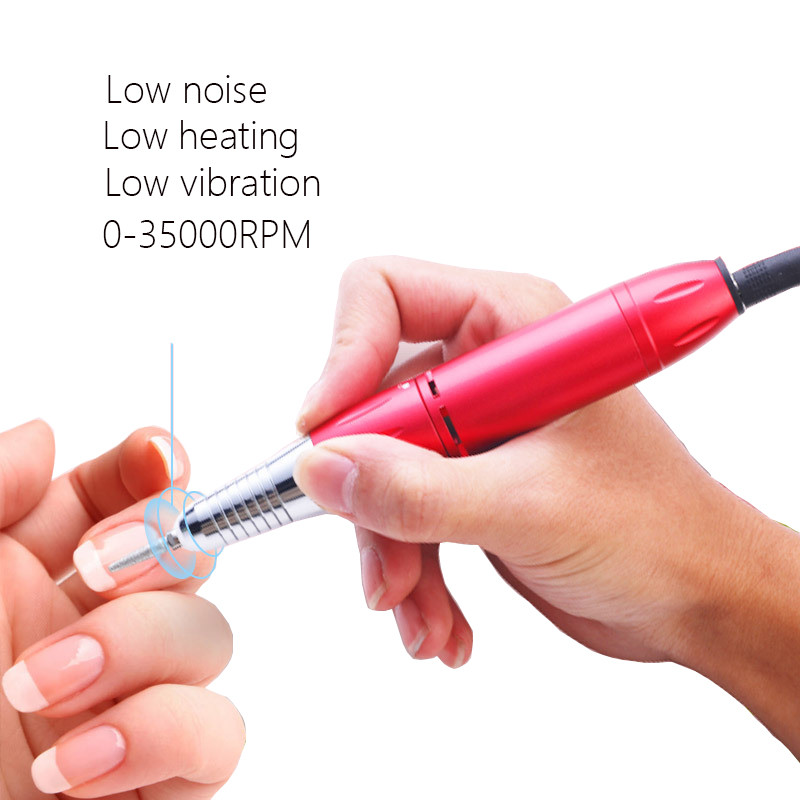 35000RPM Mașină electrică de găurit unghii Polizor de unghii pentru manichiură Pedichiură Pilă electrică pentru unghii Salon de acasă Echipament de lustruit unghii