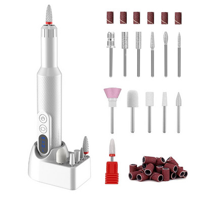Akumulatorska električna bušilica za nokte Punjiva glodalica za manikuru Pedikura Glodalo za skidanje gela Brusilica za nokte