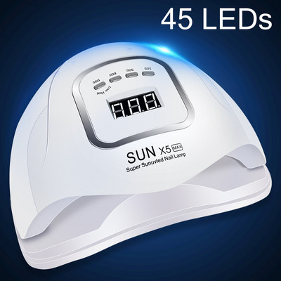 66LEDs lámpa körmökhöz Gyorsan száradó körömgél lakk, hordozható kivitel intelligens érzékelővel, 4 időzítővel beállítható fénymód UV LED körömlámpa