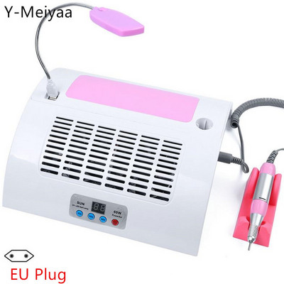 Mașină multifuncțională de găurit unghii 5 în 1 Uscător de unghii Lampă de fototerapie cu LED Aspirator Mașină integrată Pernă de mână Instrument pentru unghii