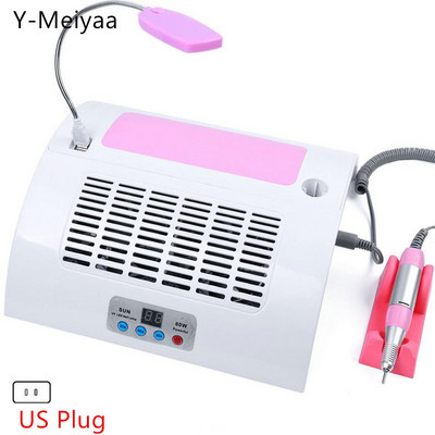 Mașină multifuncțională de găurit unghii 5 în 1 Uscător de unghii Lampă de fototerapie cu LED Aspirator Mașină integrată Pernă de mână Instrument pentru unghii