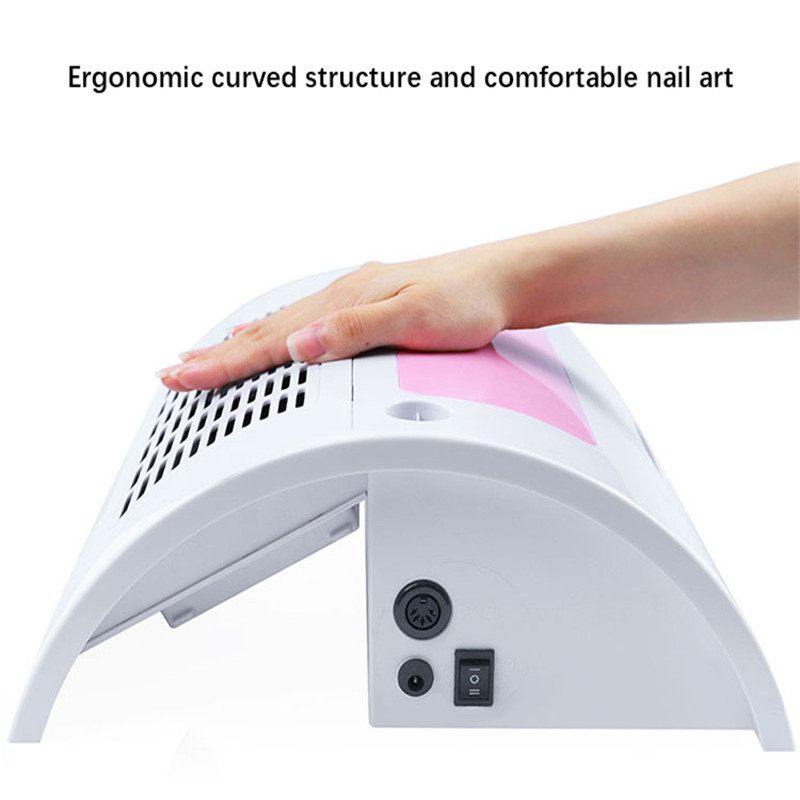 Mașină multifuncțională de găurit unghii 5 în 1 Uscător de unghii Lampă de fototerapie cu LED Aspirator Mașină integrată Pernă de mână Instrument pentru unghii