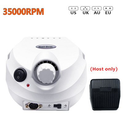 Pro 35000RPM Електрическа машина за бормашина за нокти Само хост и дръжка от неръждаема стомана за инструменти за маникюр Оборудване за ноктопластика