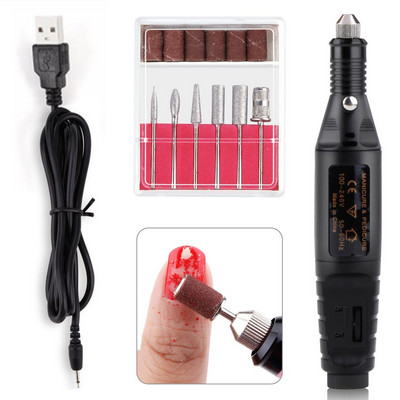 Nail Art Drill Bit Nail Polisher Set Professional Nail Drill Machine Μηχάνημα μανικιούρ Τόρνος Φρέζα για μανικιούρ και πεντικιούρ