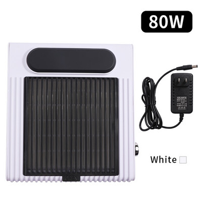 80W прахоуловител за нокти Вентилатор Прахосмукачка Машини за маникюр с филтър Силна мощност Инструмент за ноктопластика Прахосмукачка за нокти