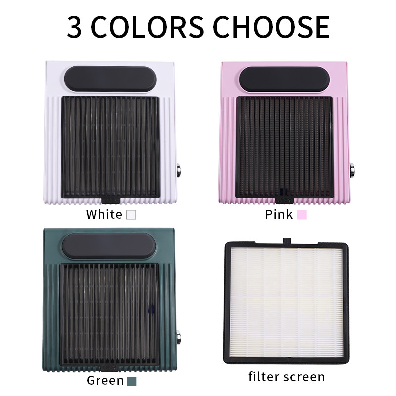 80W прахоуловител за нокти Вентилатор Прахосмукачка Машини за маникюр с филтър Силна мощност Инструмент за ноктопластика Прахосмукачка за нокти