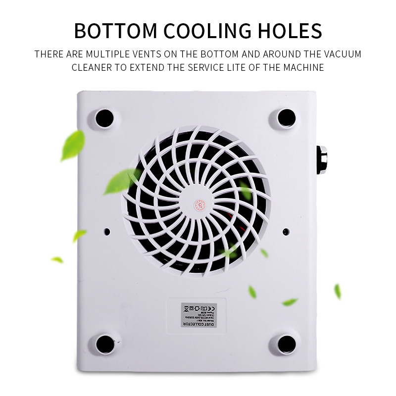 80W прахоуловител за нокти Вентилатор Прахосмукачка Машини за маникюр с филтър Силна мощност Инструмент за ноктопластика Прахосмукачка за нокти