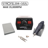 65W Strong 204 Električna bušilica za nokte 35000 okretaja u minuti Strong 210 102L s ručkom za manikuru i pedikuru Profesionalni uređaj za nokte