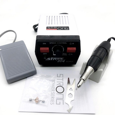 65W Strong 204 Električna bušilica za nokte 35000 okretaja u minuti Strong 210 102L s ručkom za manikuru i pedikuru Profesionalni uređaj za nokte