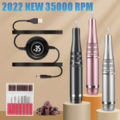 35000RPM Električna bušilica za nokte za manikuru Set glodalica za poliranje gela Bušilica za nokte Olovka Salon Oprema za nokte