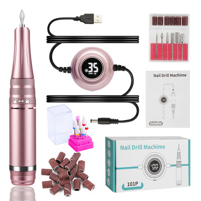 35000RPM Električna bušilica za nokte za manikuru Set glodalica za poliranje gela Bušilica za nokte Olovka Salon Oprema za nokte