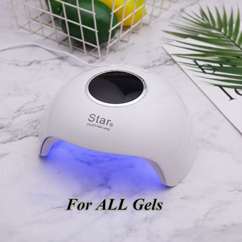 Star 6 Nail Dryer With 12 UV Led Beads for ALL Gel Gel Manicure Tools for Quick Dryning Nails