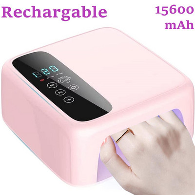 Vezeték nélküli LED körömlámpa UV újratölthető 15600mAH professzionális zselés körömszárító körömlakk hajsütő lámpa minden zselés körömlakkhoz