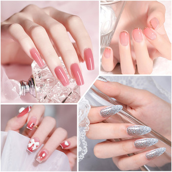 15ml Poly Nail Gel Set Nail Gel Kit For Manicure Σετ Ακρυλικό Solution Gel Extension Nail Tool Σετ νυχιών 6W Λάμπα LED Full Σετ νυχιών