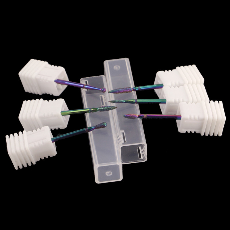 6 formų deimantinis nagų gręžtuvas frezavimo nagų grąžtai odelių pjoviklis manikiūro nagų dildėms elektrinis frezavimo šlifuoklis XC01-XC06