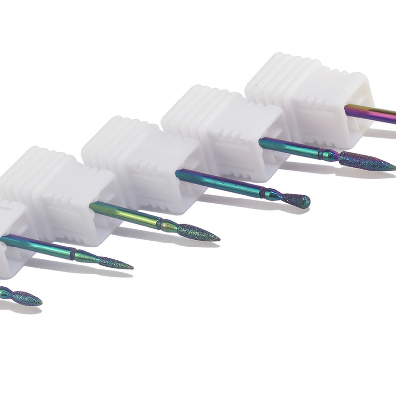 6 formų deimantinis nagų gręžtuvas frezavimo nagų grąžtai odelių pjoviklis manikiūro nagų dildėms elektrinis frezavimo šlifuoklis XC01-XC06