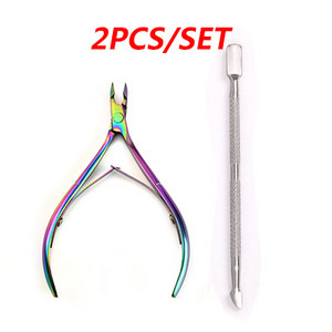 Set alata za nokte od 2/3/4 kom. Gurači mrtve kože Sredstvo za uklanjanje srebrnih štipaljki za zanoktice Škare od nehrđajućeg čelika Pribor za manikuru Nail Art