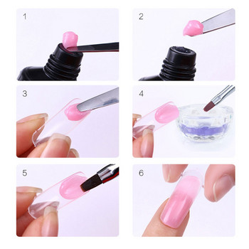 Σετ Poly Nail Gel Nail Gel Kit 15g Crystal Building Clear Colors Gel with Nail Tools Σετ Gel βερνίκι νυχιών για προεκτάσεις νυχιών