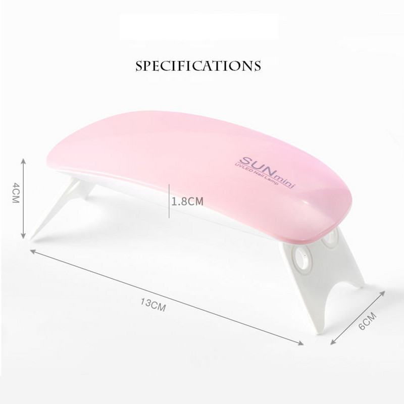 Mini uscător cu lampă pentru unghii cu lumină UV LED portabilă fierbinte, cu gel pentru unghii, interfață USB, pentru instrumente profesionale