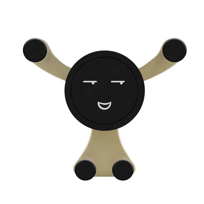 Gravity automašīnas tālruņa turētājs gaisa ventilācijas klipsis smaida sejas stiprinājuma mobilais šūnu statīvs GPS atbalsts iPhone 12 Pro Max Xiaomi Samsung