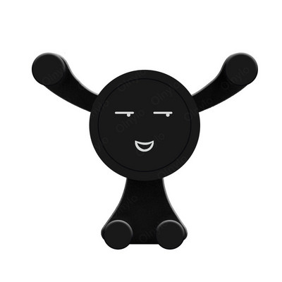 Gravity automašīnas tālruņa turētājs gaisa ventilācijas klipsis smaida sejas stiprinājuma mobilais šūnu statīvs GPS atbalsts iPhone 12 Pro Max Xiaomi Samsung