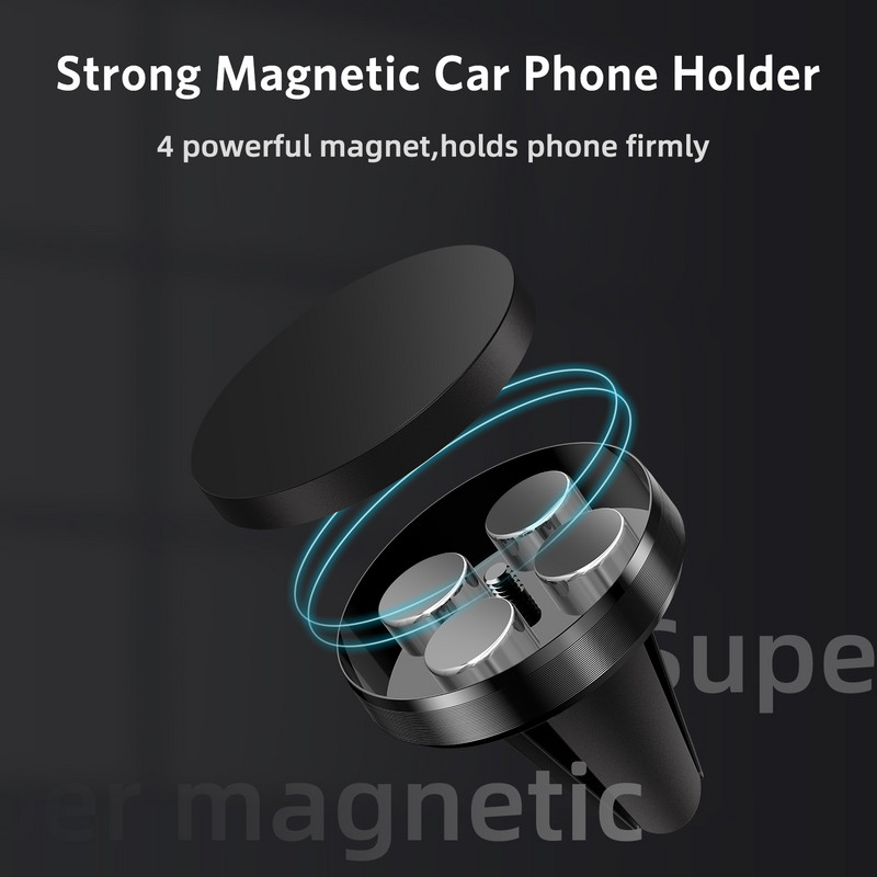 UIGO Магнитен държач за телефон за Redmi Note 8 Huawei в колата GPS Air Vent Mount Magnet Stand Автомобилен държач за мобилен телефон за iPhone 11