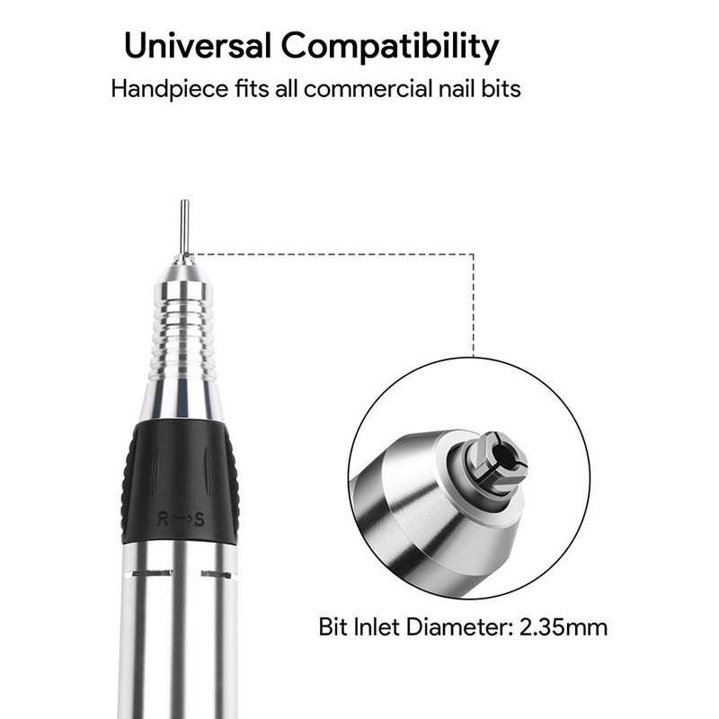 Електрическа бормашина за нокти JD400 EU Warehouse 30000RPM Мощен комплект пила за маникюр и педикюр Инструмент с фрези