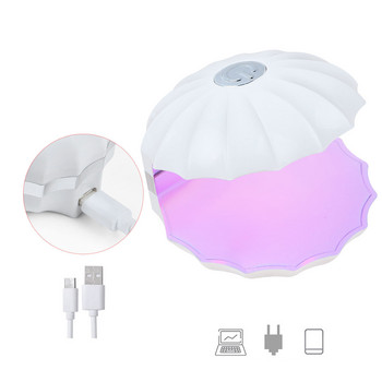 Στεγνωτήρας νυχιών MINI Shell Shape 18W USB UV 5 LEDs Λάμπα Nail Art Εργαλεία Μανικιούρ Σχεδίαση 30S Φωτιστικό πολυμερισμού γρήγορου στεγνώματος για Gel Gel