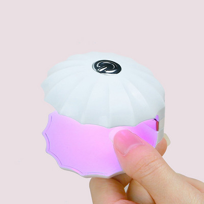 MINI sušička na nechty v tvare mušle 18W USB UV 5 LED lampa na nechtové umenie manikúra nástroje dizajn 30S rýchloschnúce vytvrdzovacie svetlo pre gélový lak