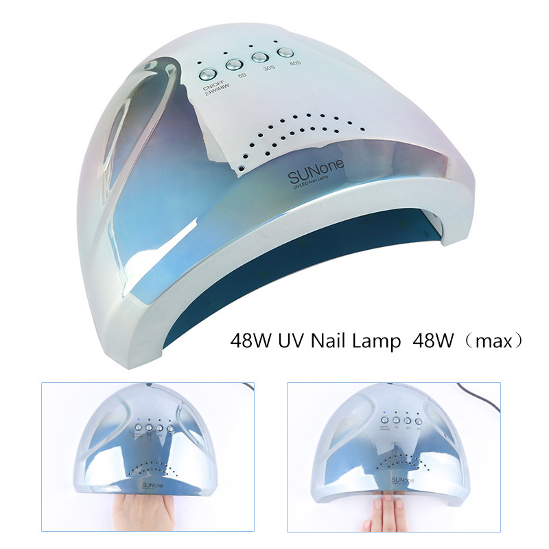 HOT SUNone 48W UV körömlámpa zselé lakk szárító géllakk Keményítő fény nap UV manikűr lámpák LED köröm lámpa