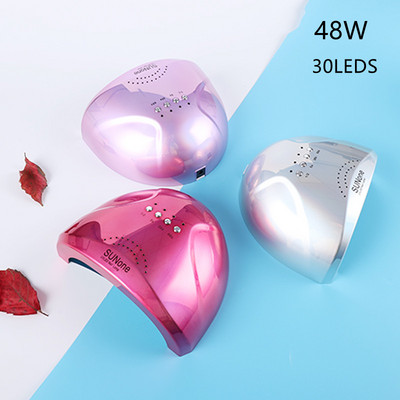 48W UV LED лампа за нокти с 30 бр. светодиоди за втвърдяване на гел сушилня за нокти Лампа за лак за нокти 5/30/60s Auto Sensor Инструменти за маникюр на едро