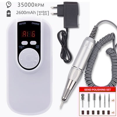 30000/35000RPM punjiva električna bušilica za nokte s HD LCD zaslonom Nail Master za manikuru Alati za uređivanje noktiju i noktiju na nogama